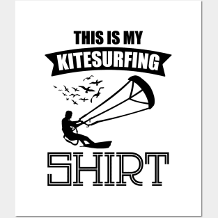 This Is My Kitesurfing Shirt Kiter Watersport Quote Design Posters and Art